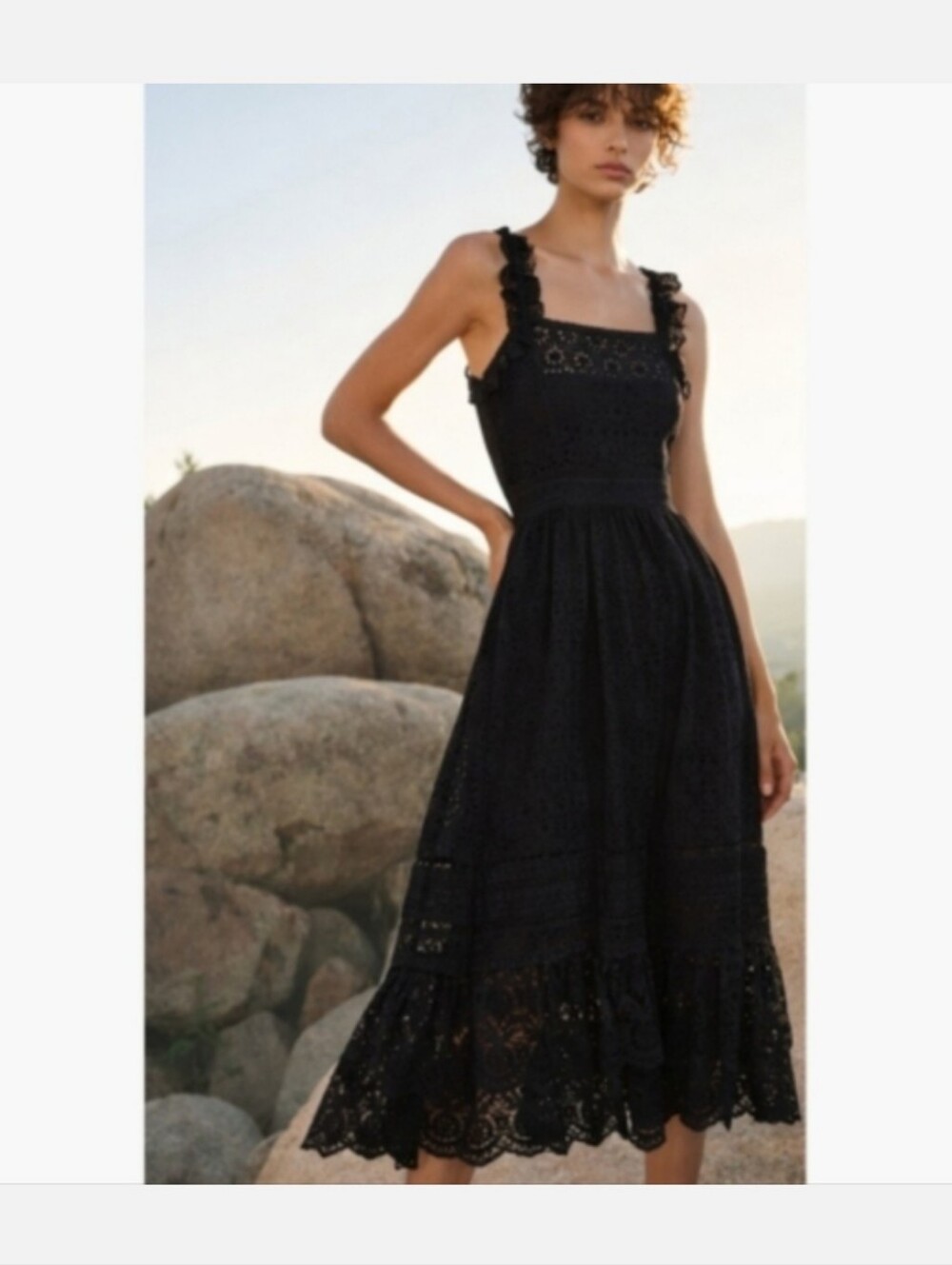 ULLA JOHNSON WILLOW EMBROIDERED DRESS